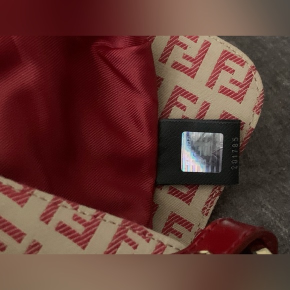 Fendi Mini Canvas Red Zucca Chef Shoulder Bag - Picture 10 of 11